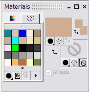 materials palette.